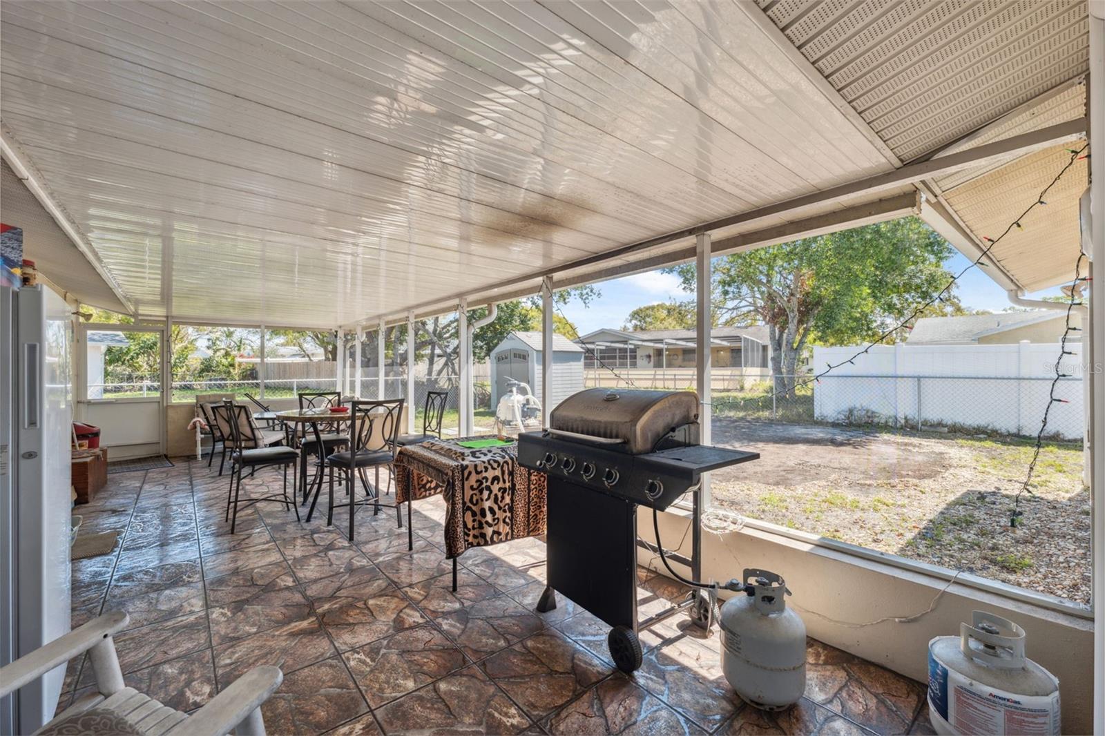 Covered, screened Lanai