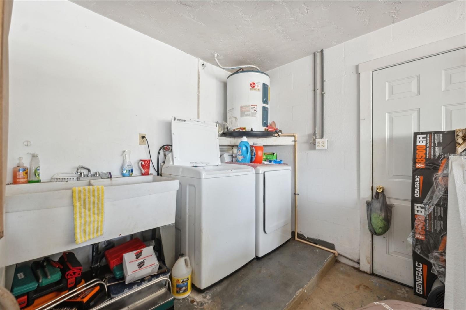 Laundry hook up in garage