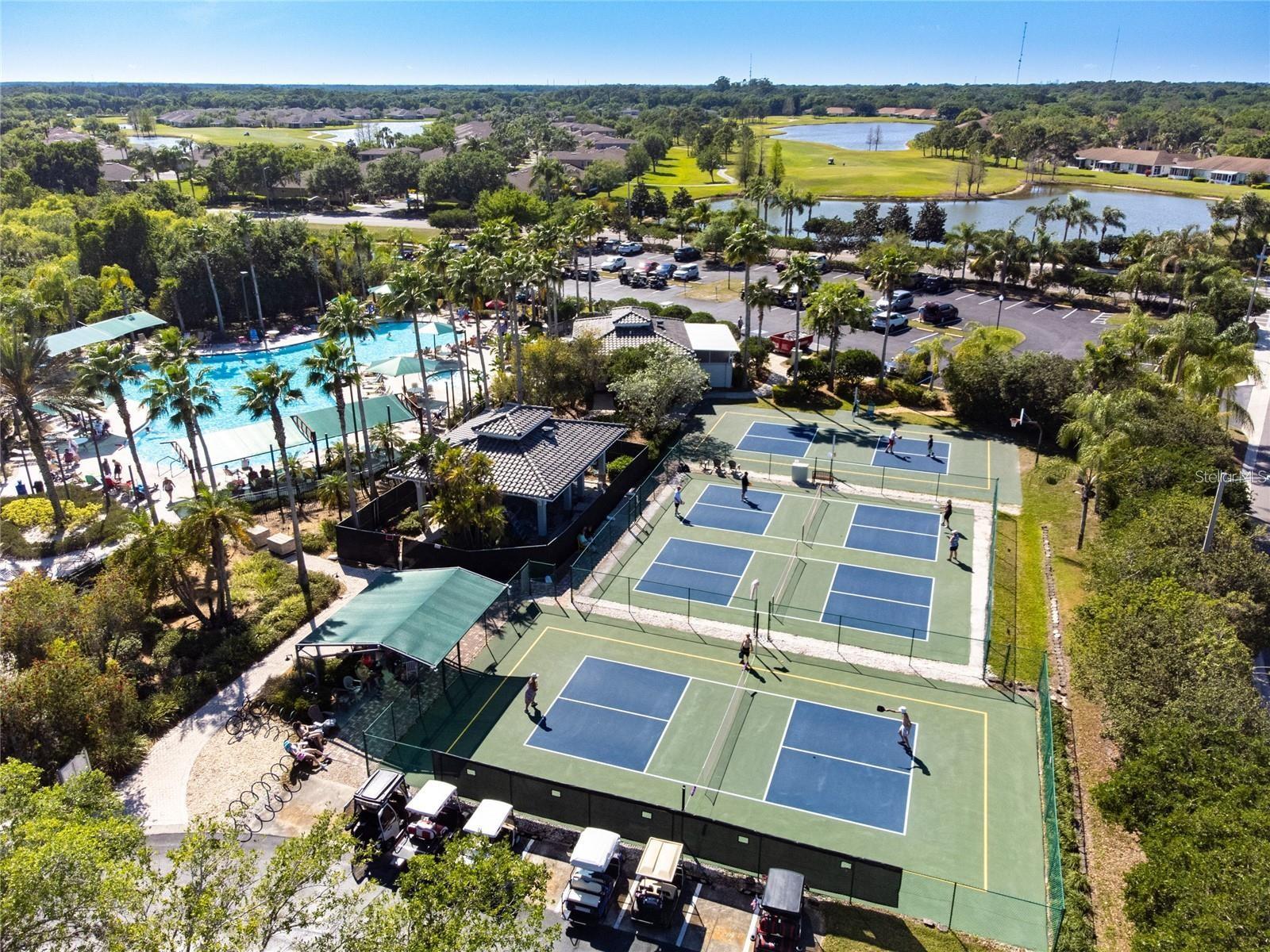 Resort Pool and Pickleball Courts