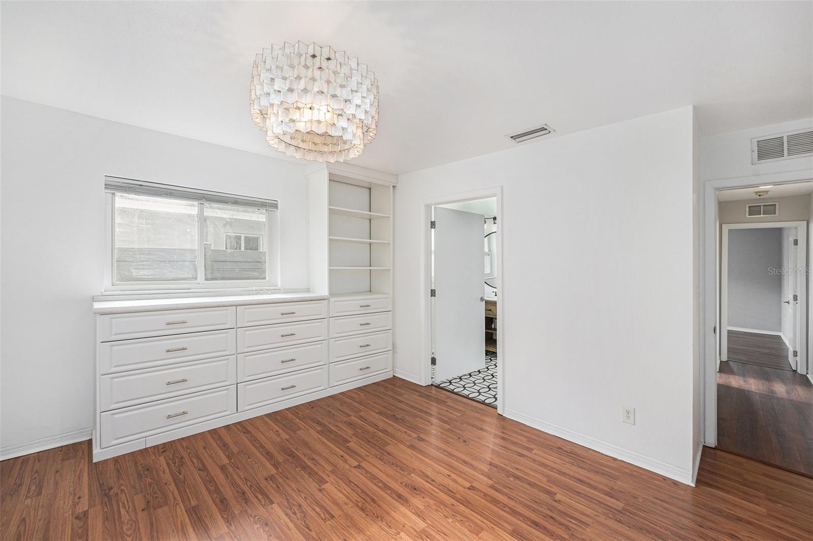 Primary Room w/ Custom Built-Ins
