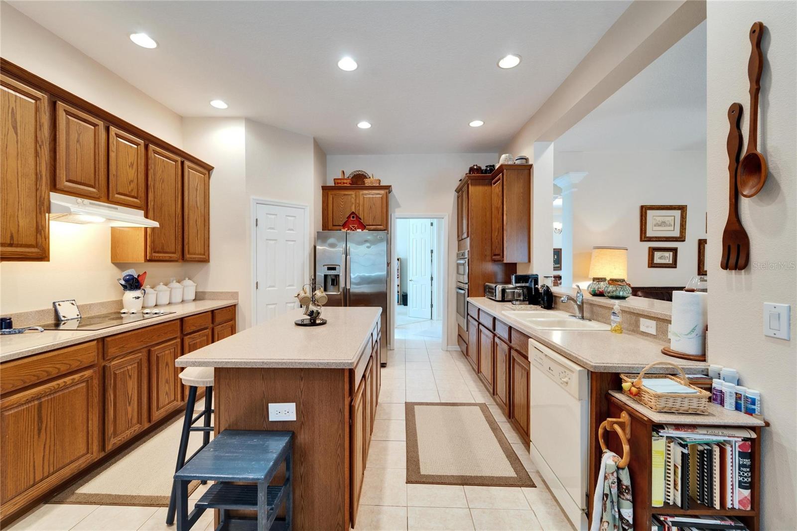 Plenty of room to prepare your family dinners.  A lot of storage with all the cabinets and pantry.