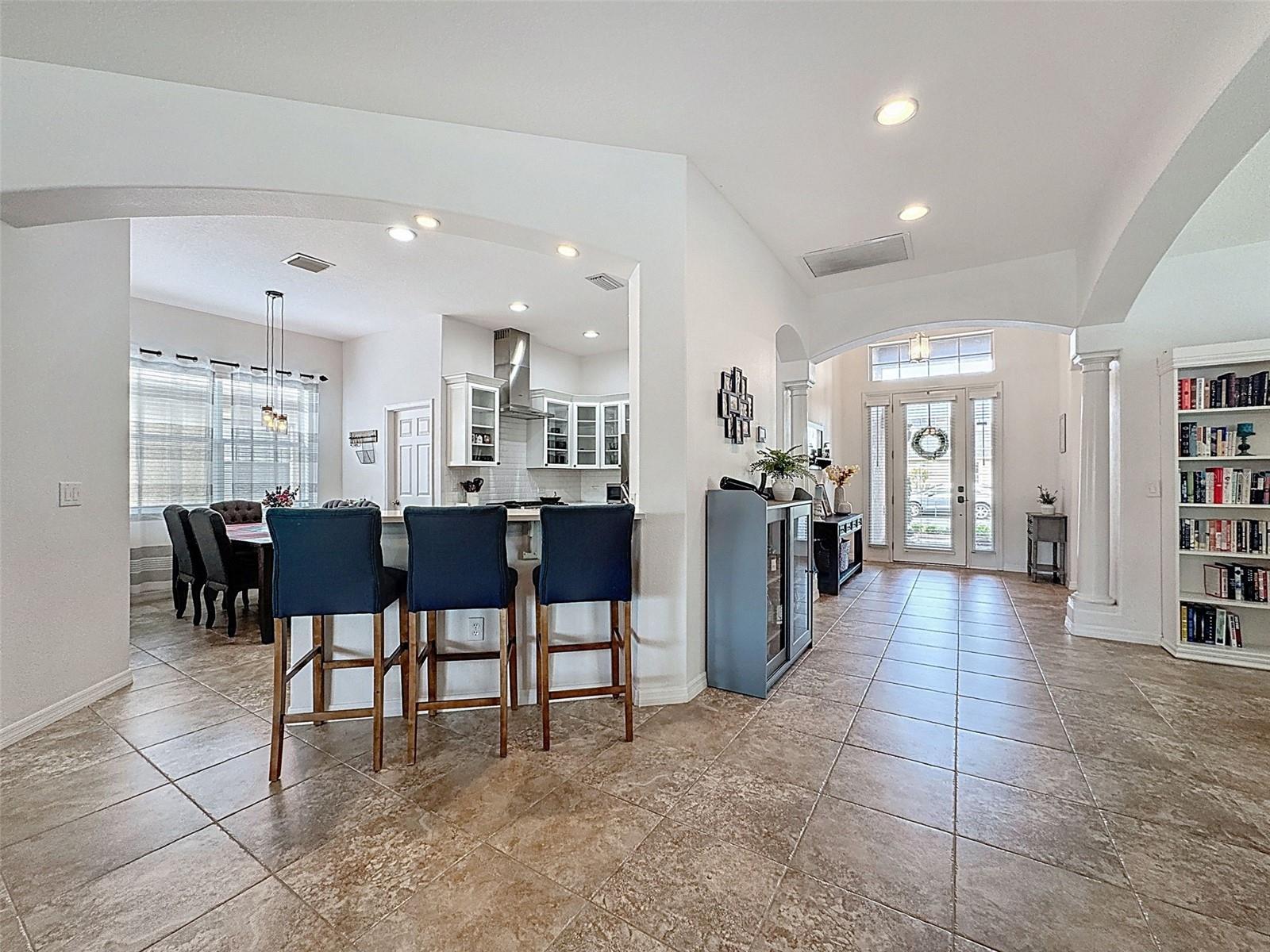 GREAT BREAKFAST BAR ADDS EATING SPACE TO THE KITCHEN