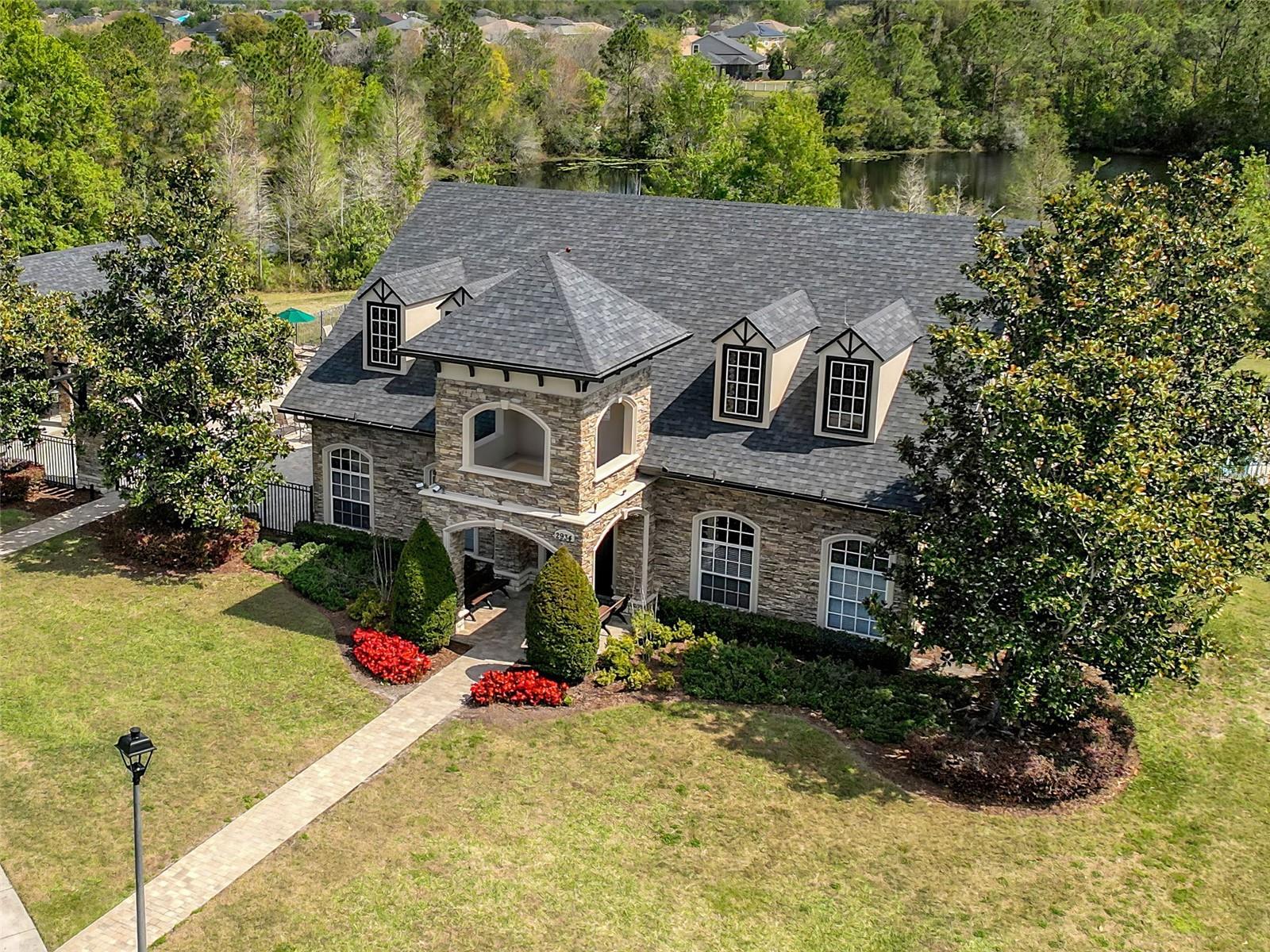 THE COMMUNITY CLUBHOUSE RESEMBLES AN OLD STONE CASTLE - STUNNING!