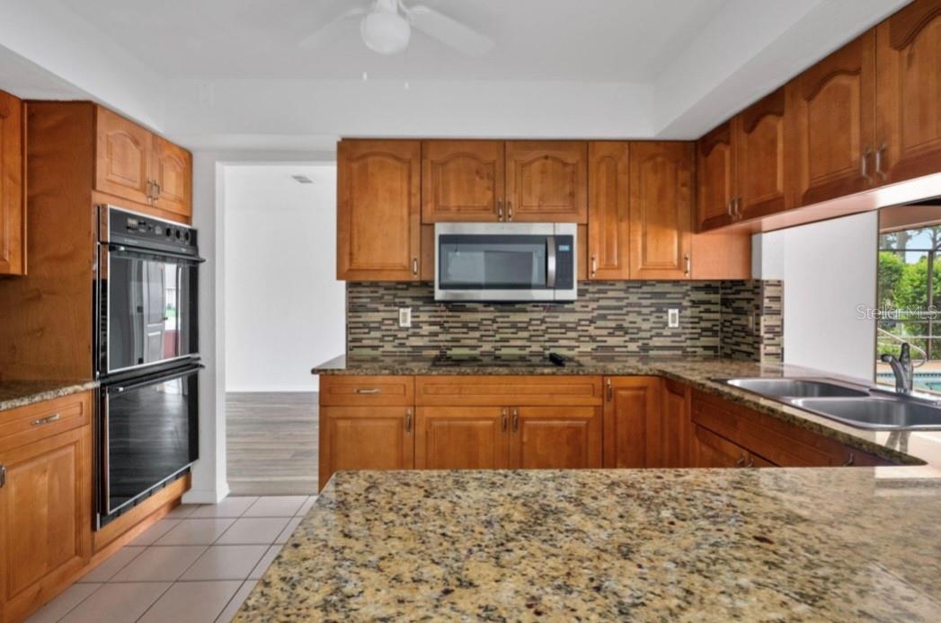 Notice the Granite Counter Tops