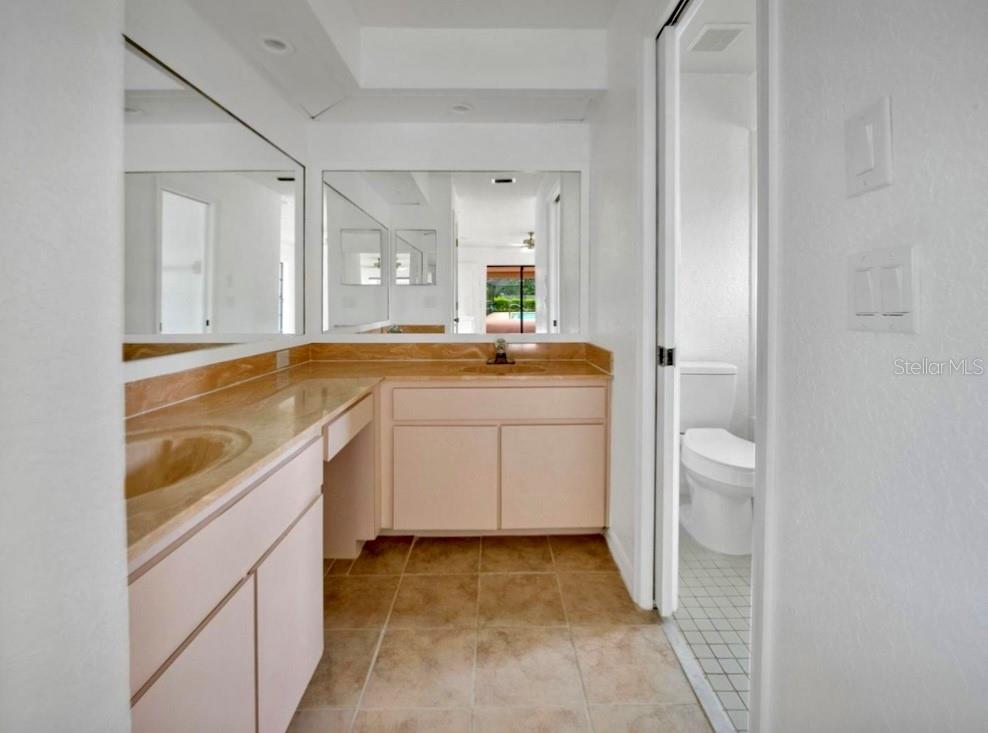 The Master Bathroom has Dual Sinks