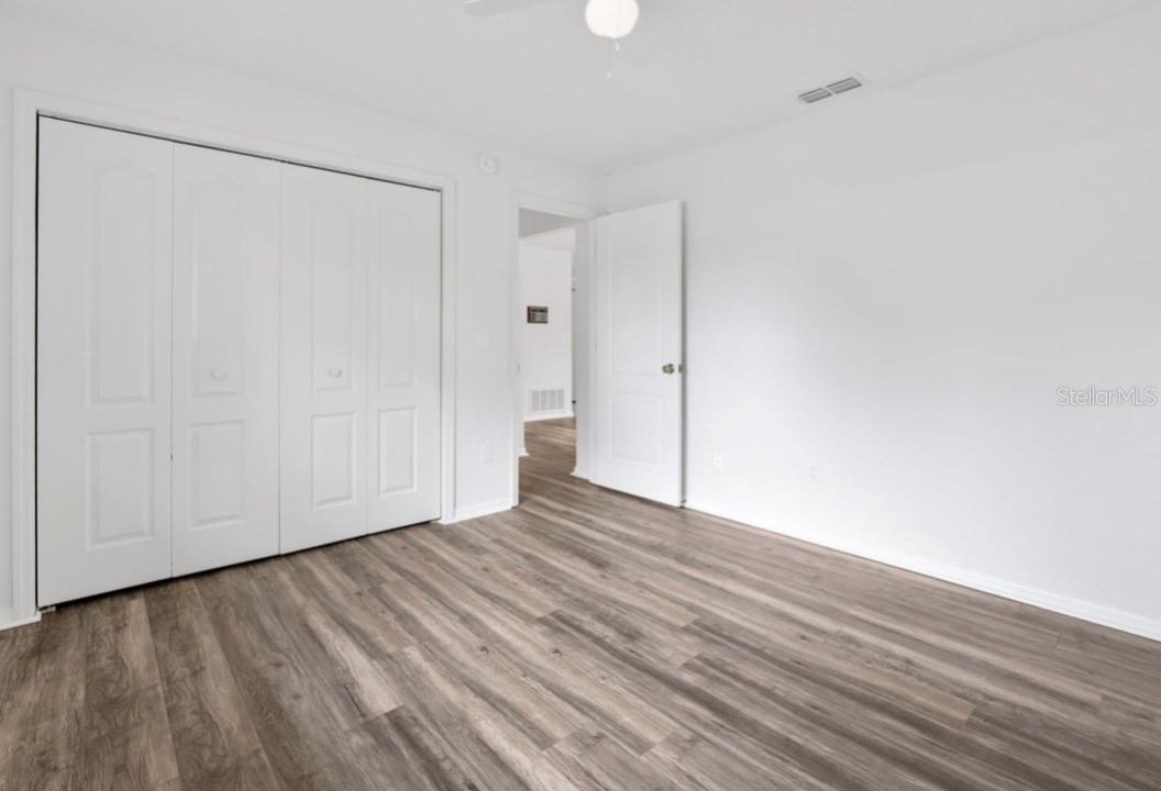 There is a large closet in bedroom three