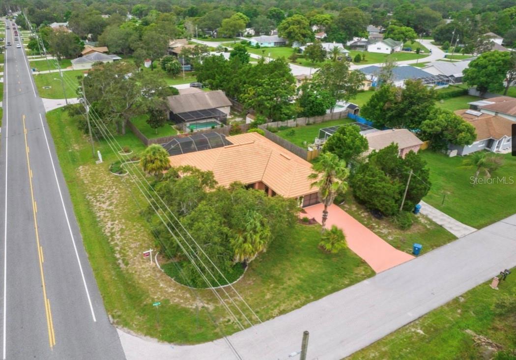 Birds eye view of the home