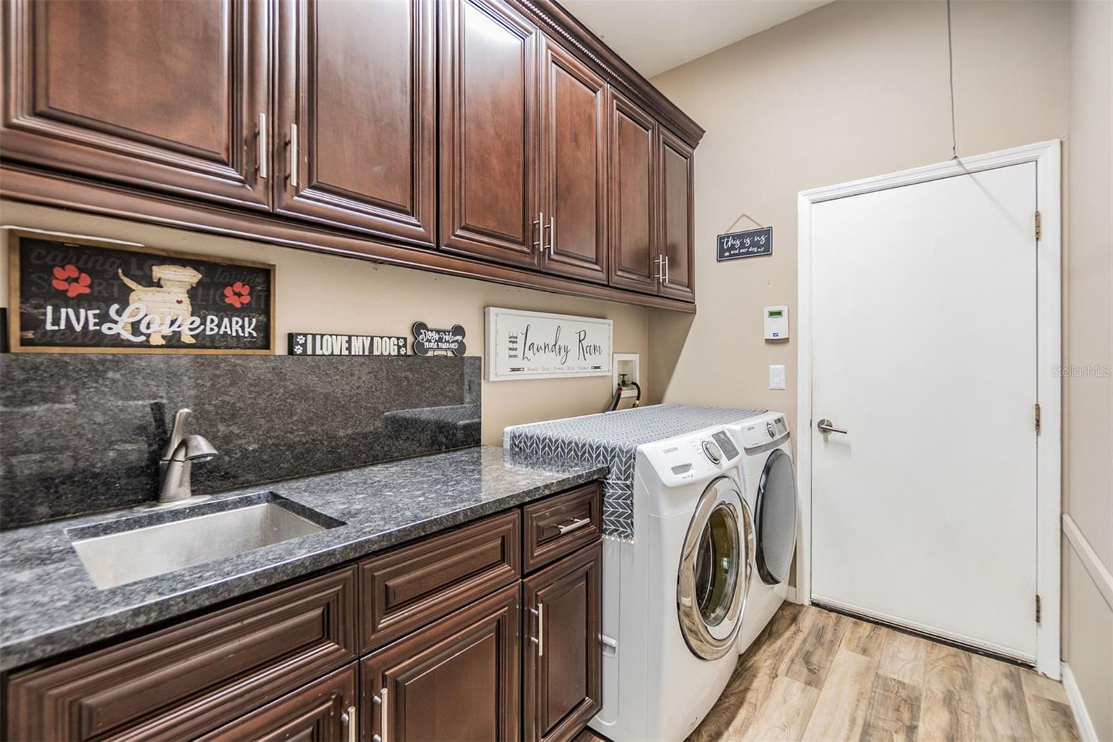 Laundry Room, Sink and Cabinets