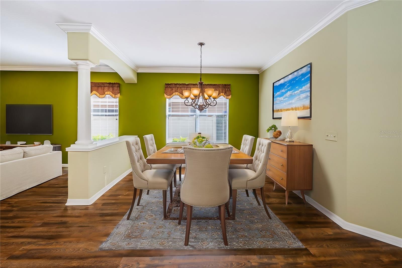 Dining room - virtually staged