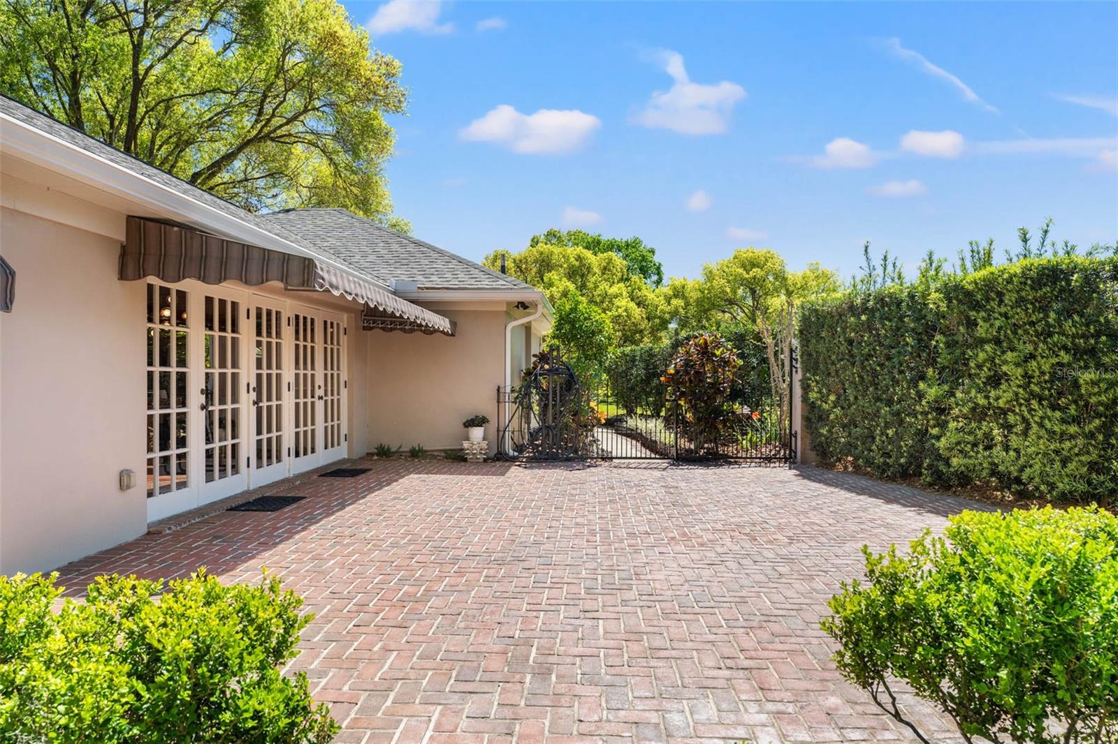 Brick Courtyard Off of Kitchen and Breakfast Room