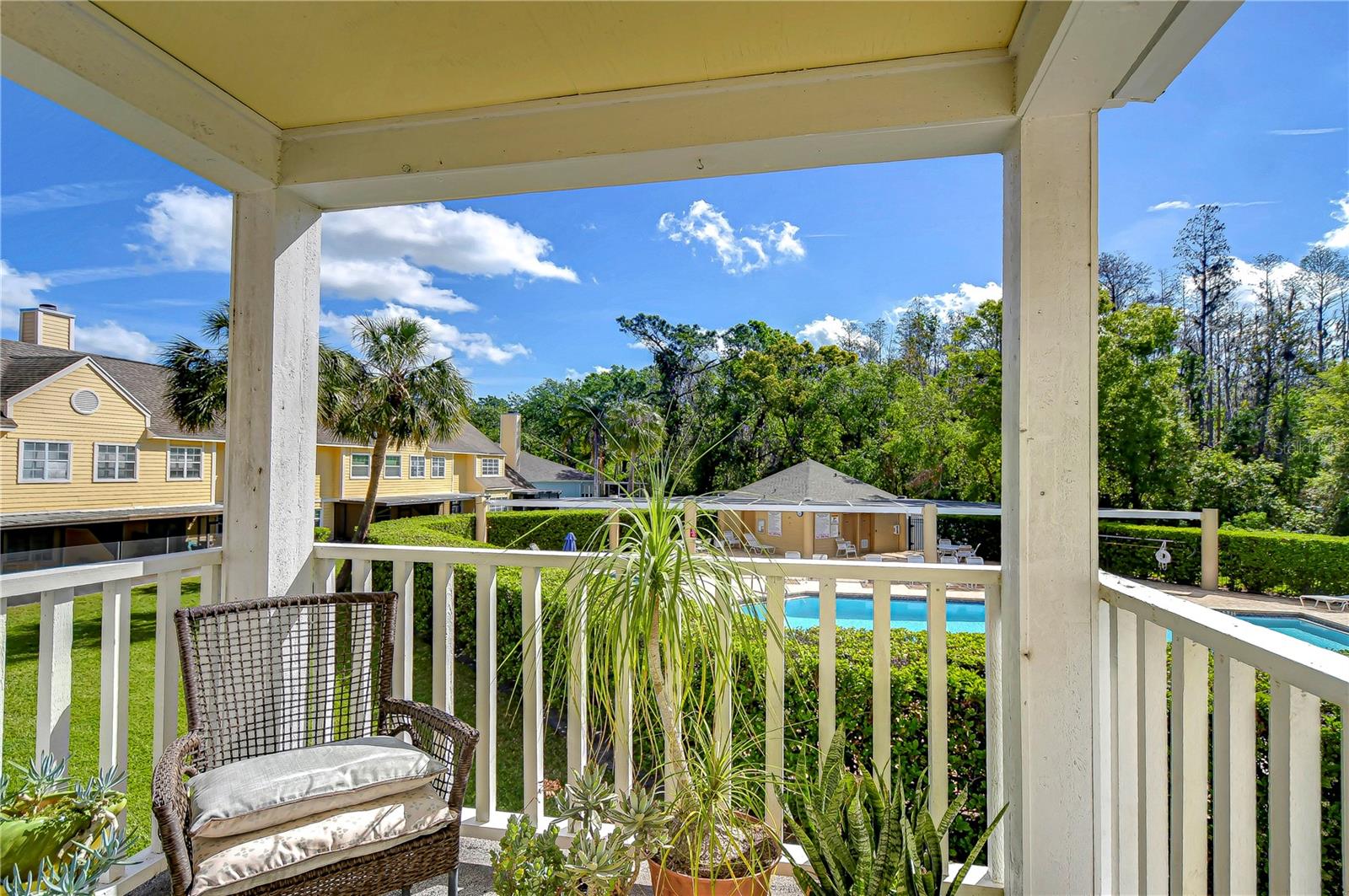 Welcome to your personal paradise with this serene balcony view.