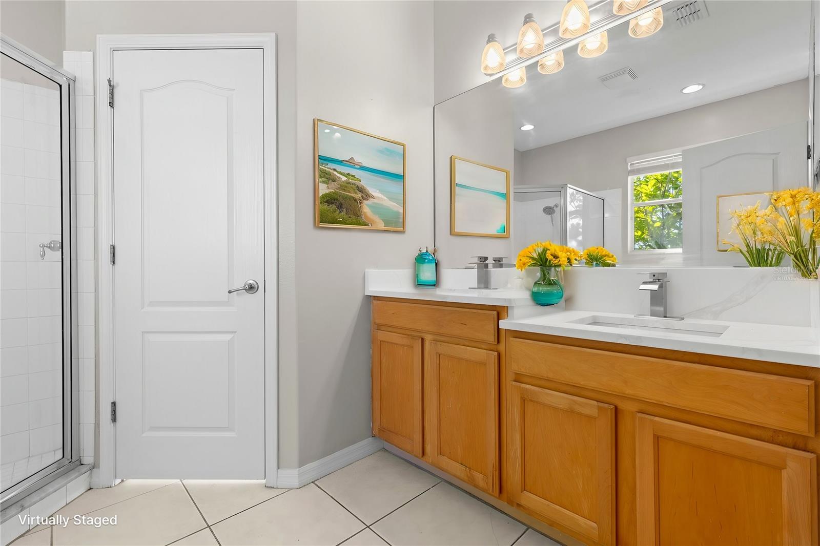 Primary Bathroom Virtually Staged