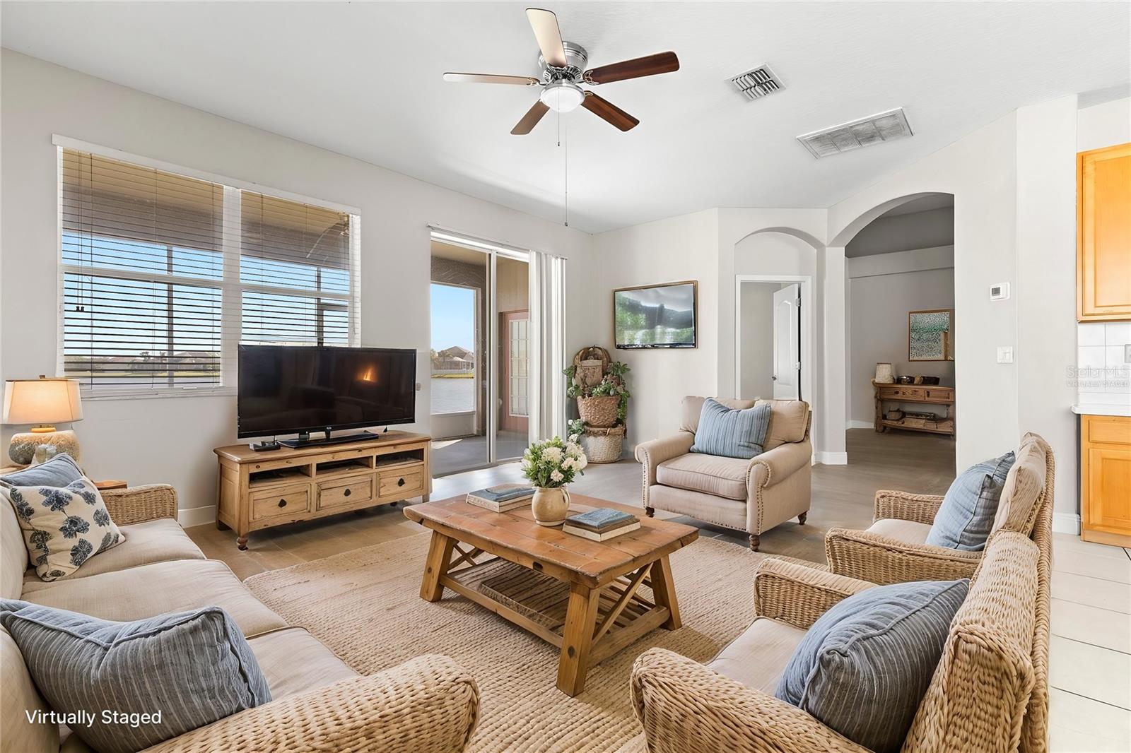 Family Room Virtually Staged