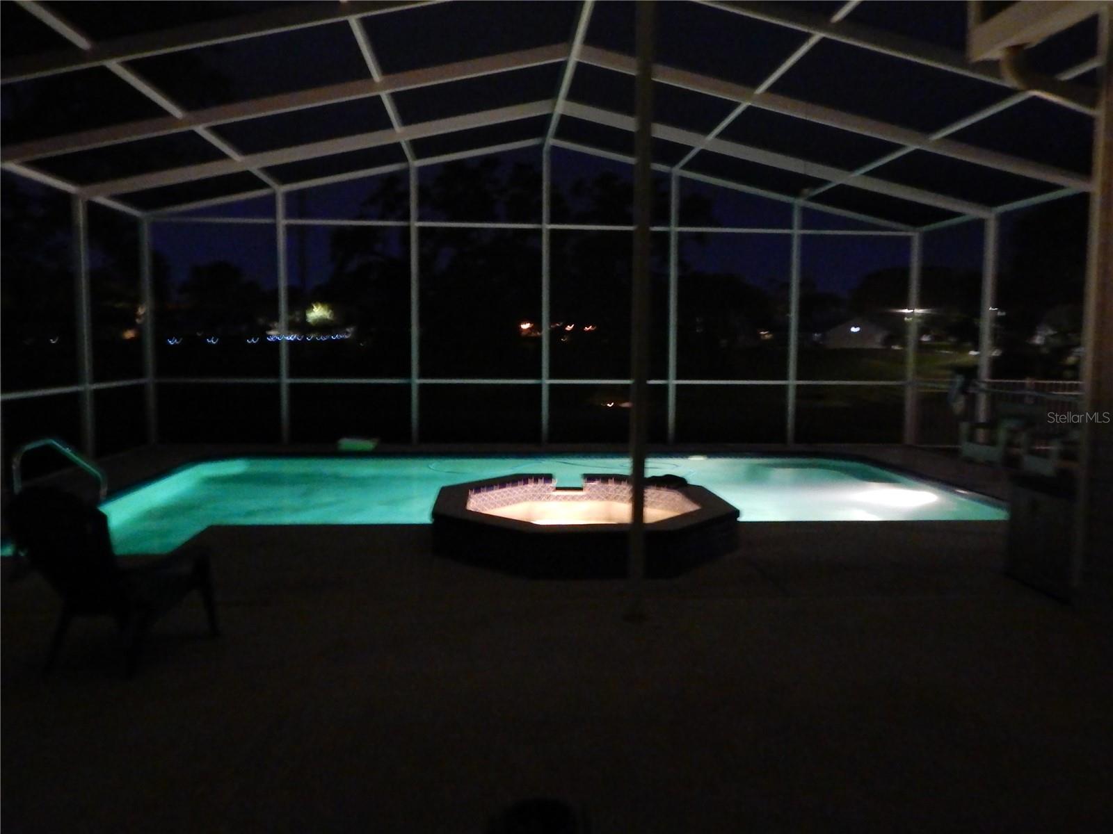 ENJOY THIS LARGE POOL/SPA AT NIGHT WITH ITS LIGHTS AND NO NEAR NEIGHBORS!!