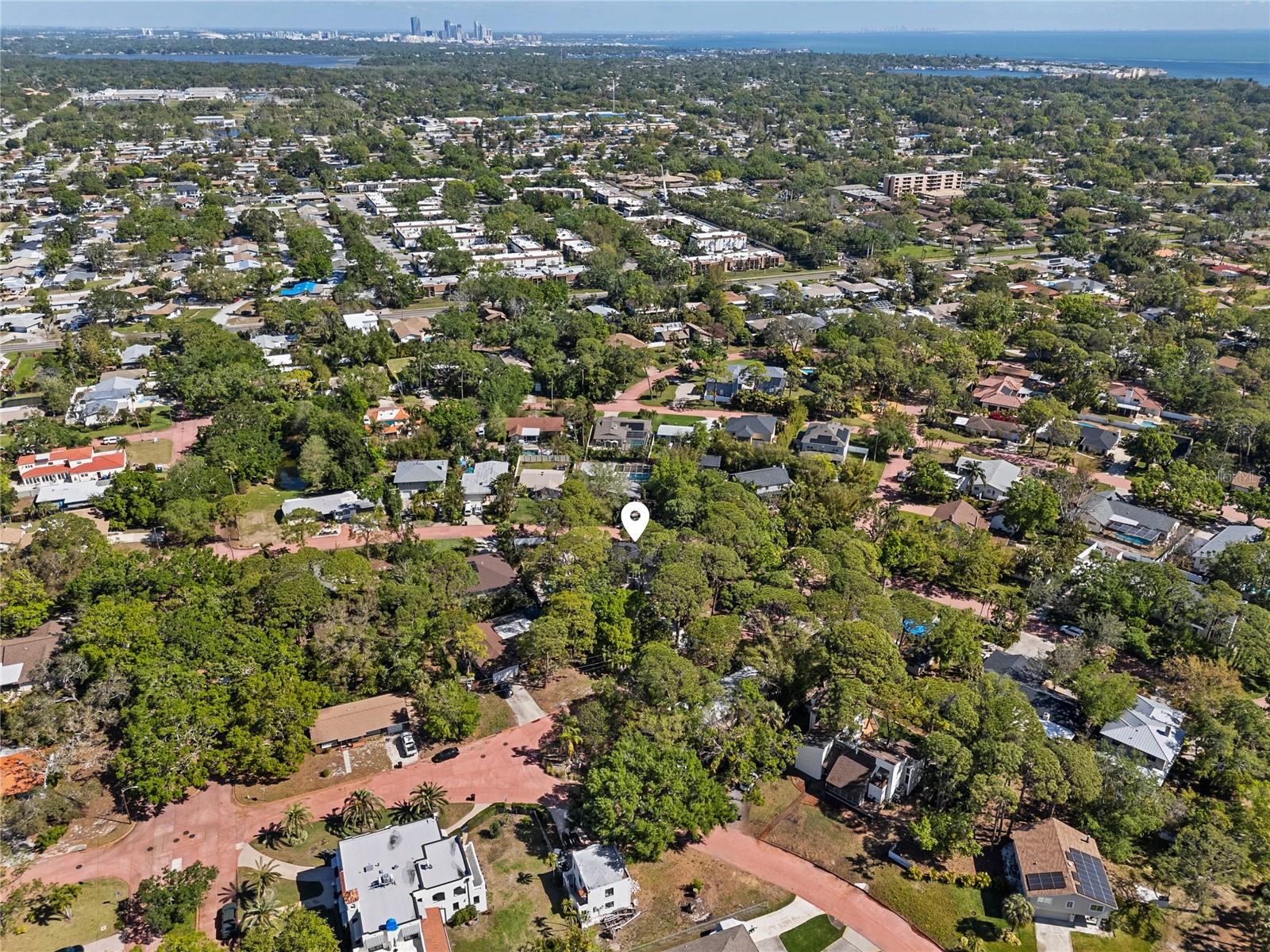 Aerial View with View of Downtown St. Pete