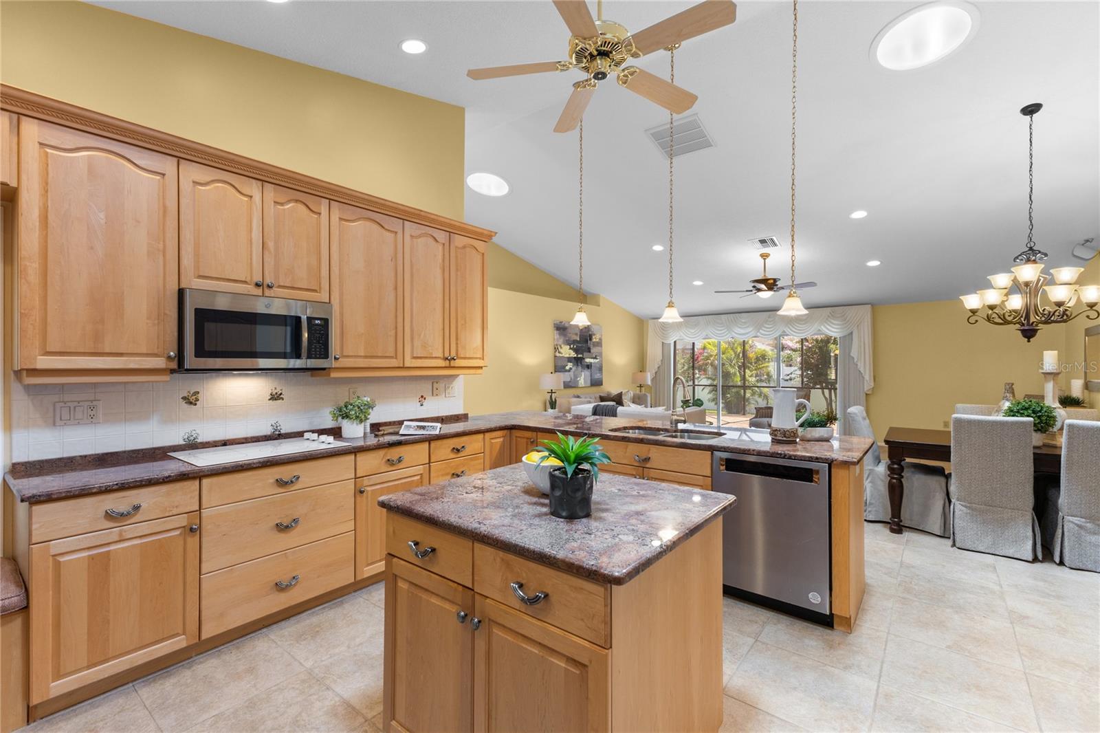 View of Kitchen with Island