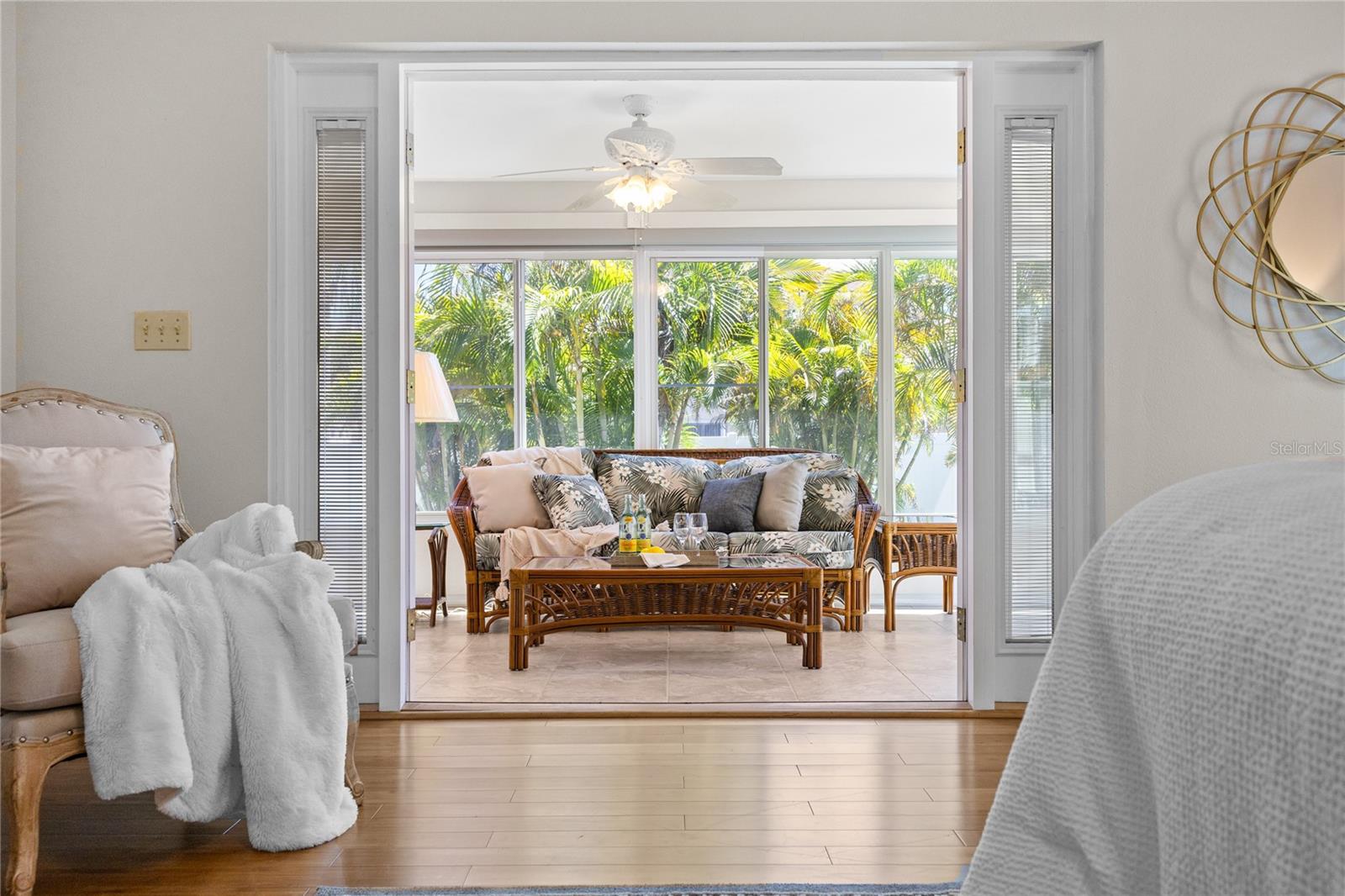 Enclosed Florida Room off the Primary Bedroom