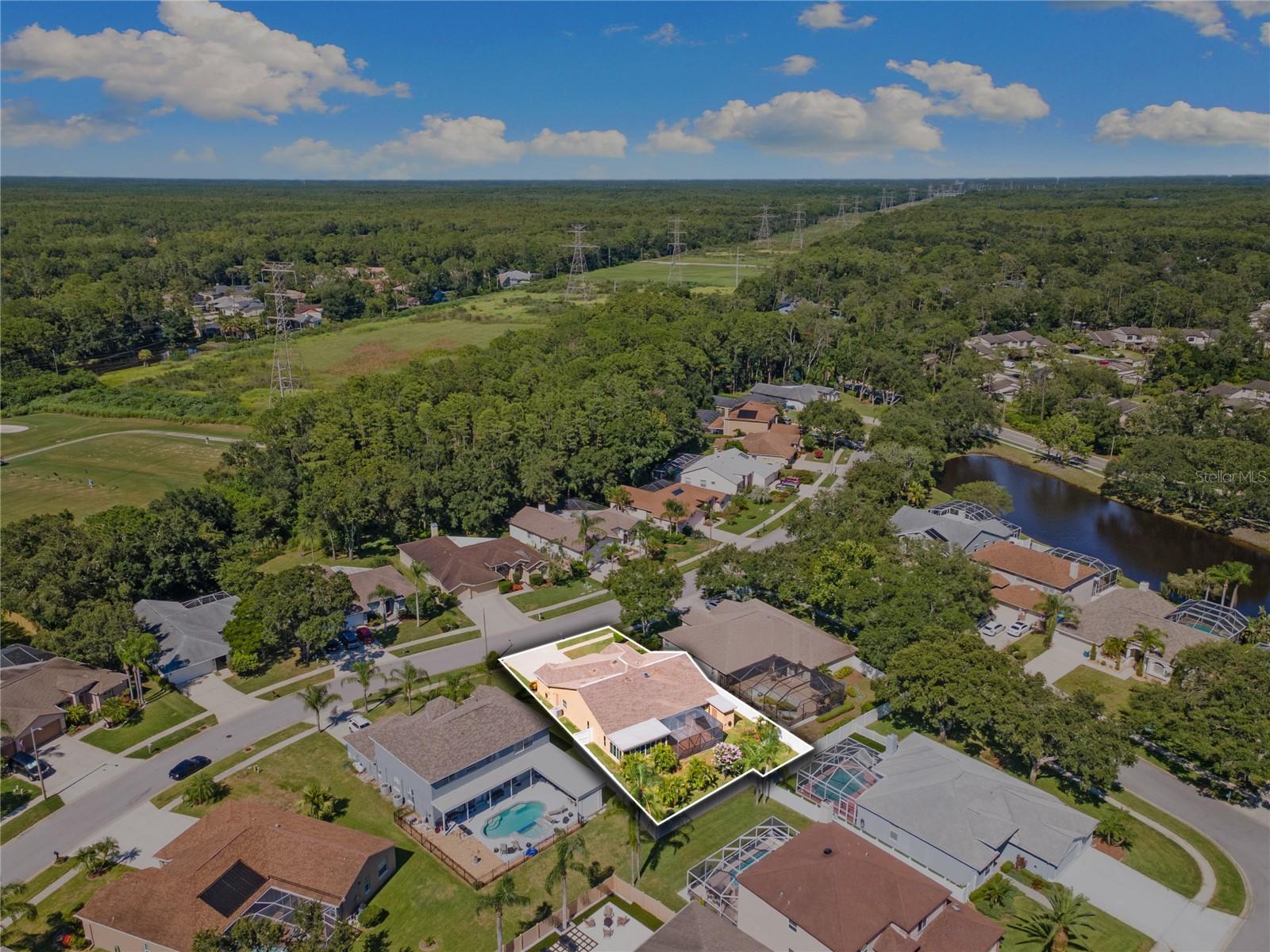 Aerial View of The Home