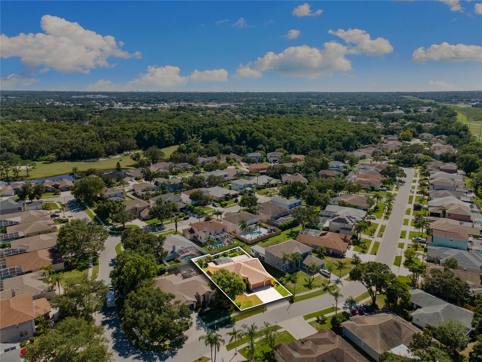 Aerial View of The Home and Worthington Neighborhood