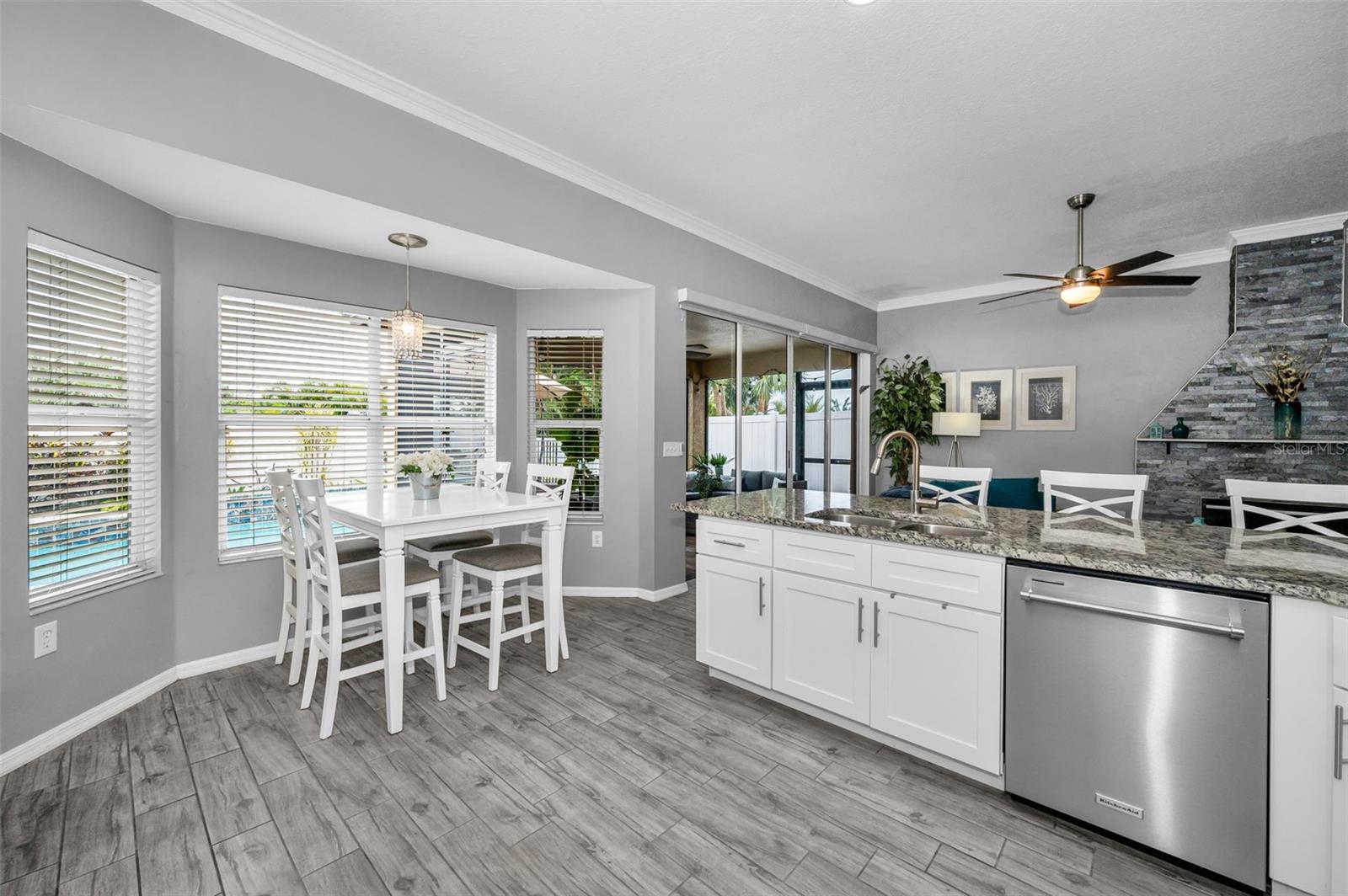 Kitchen open to family room