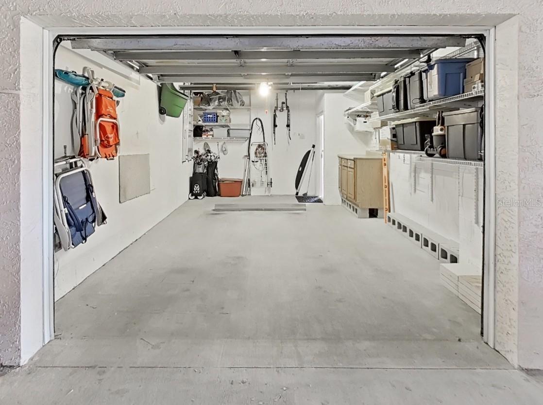 Private garage for homeowner's vehicle and additional storage