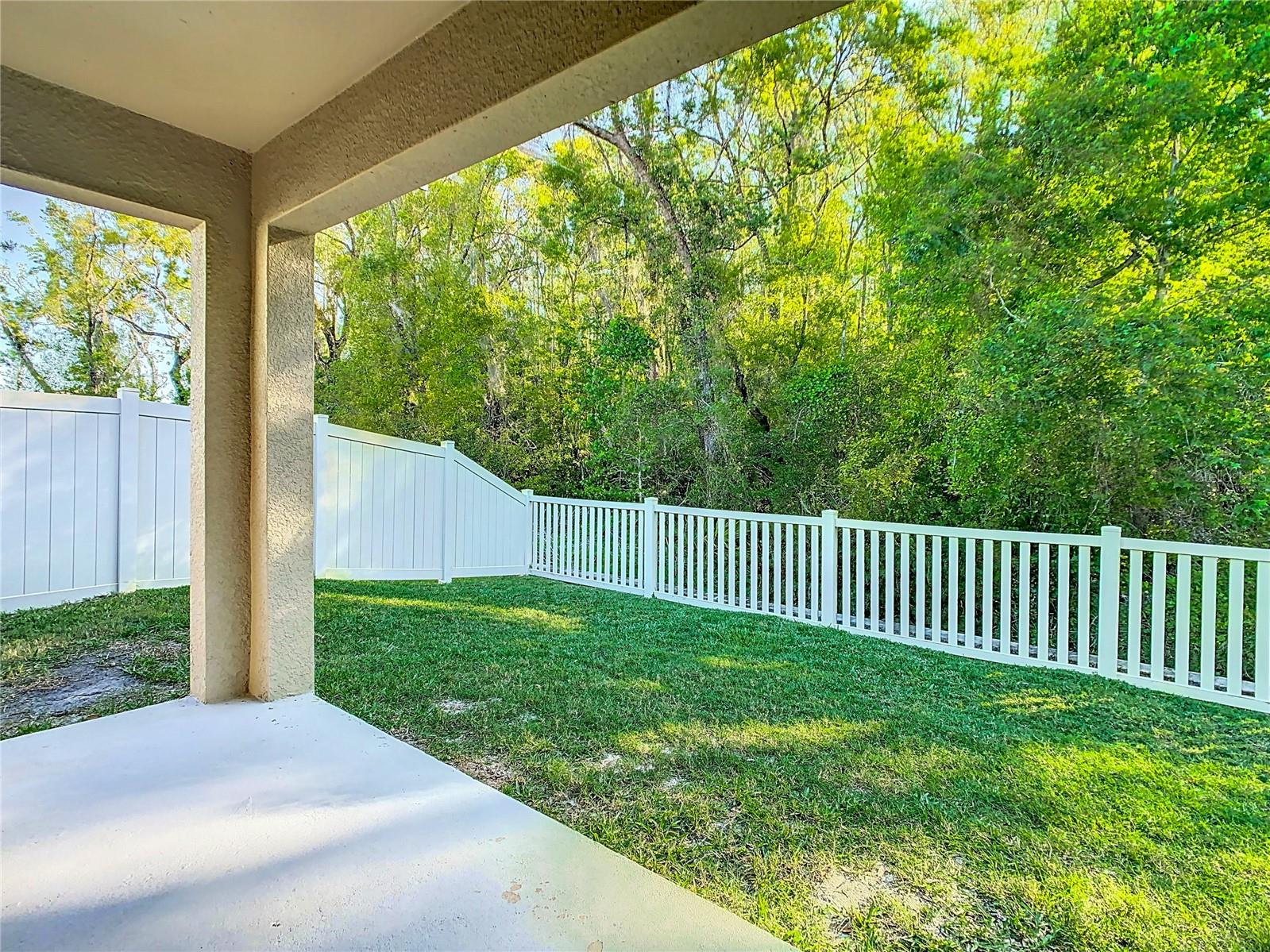 Private backyard