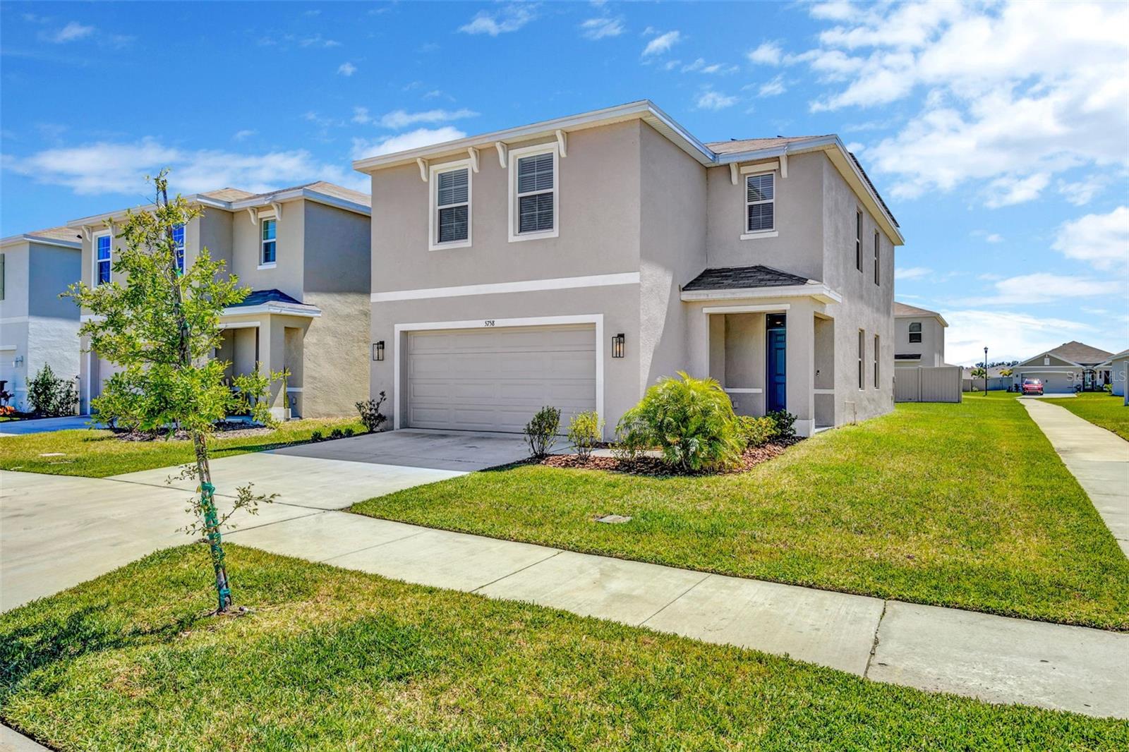 Walking path down the side of the house makes getting around the neighborhood a breeze.