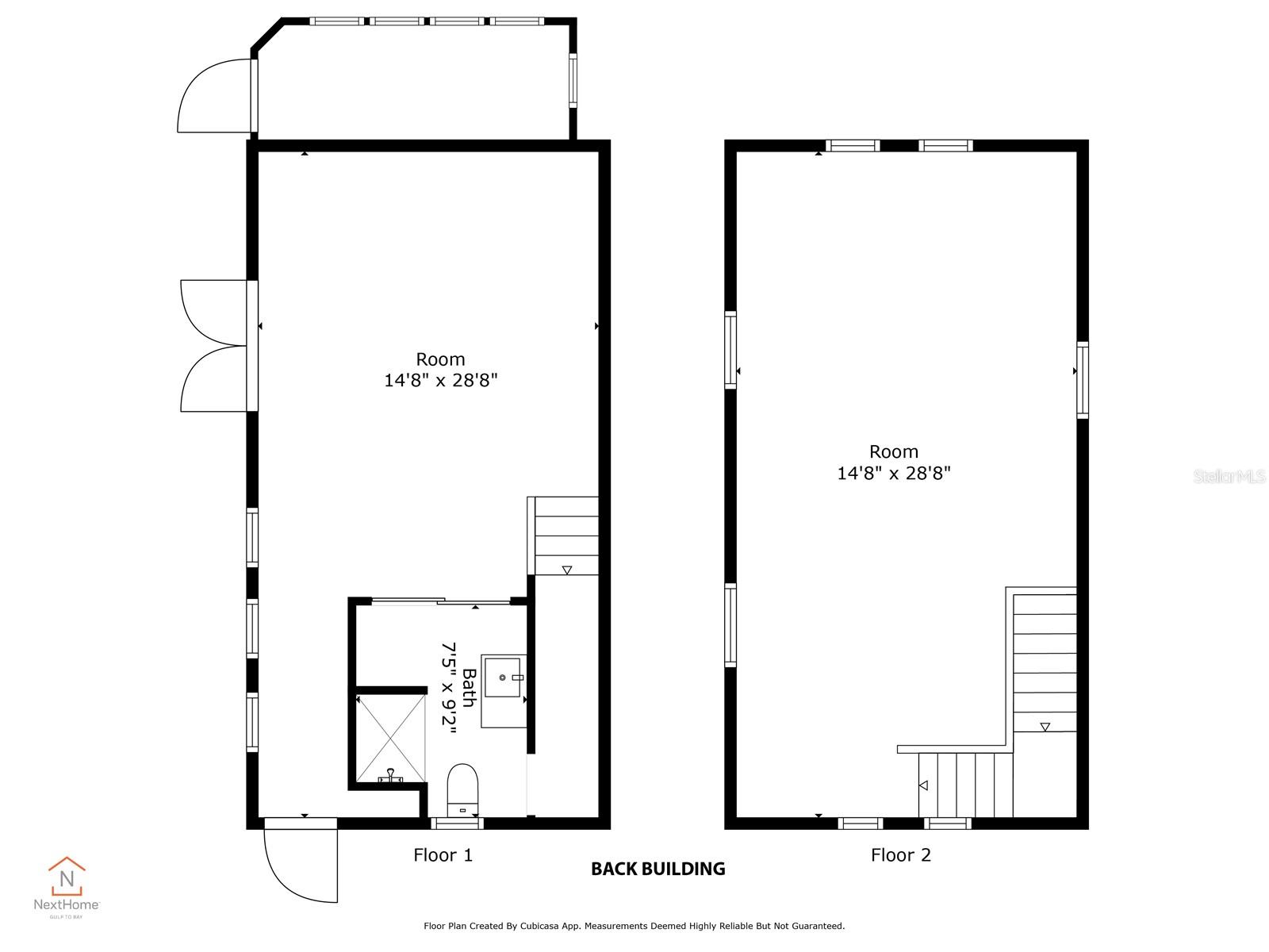 Back building floor plan