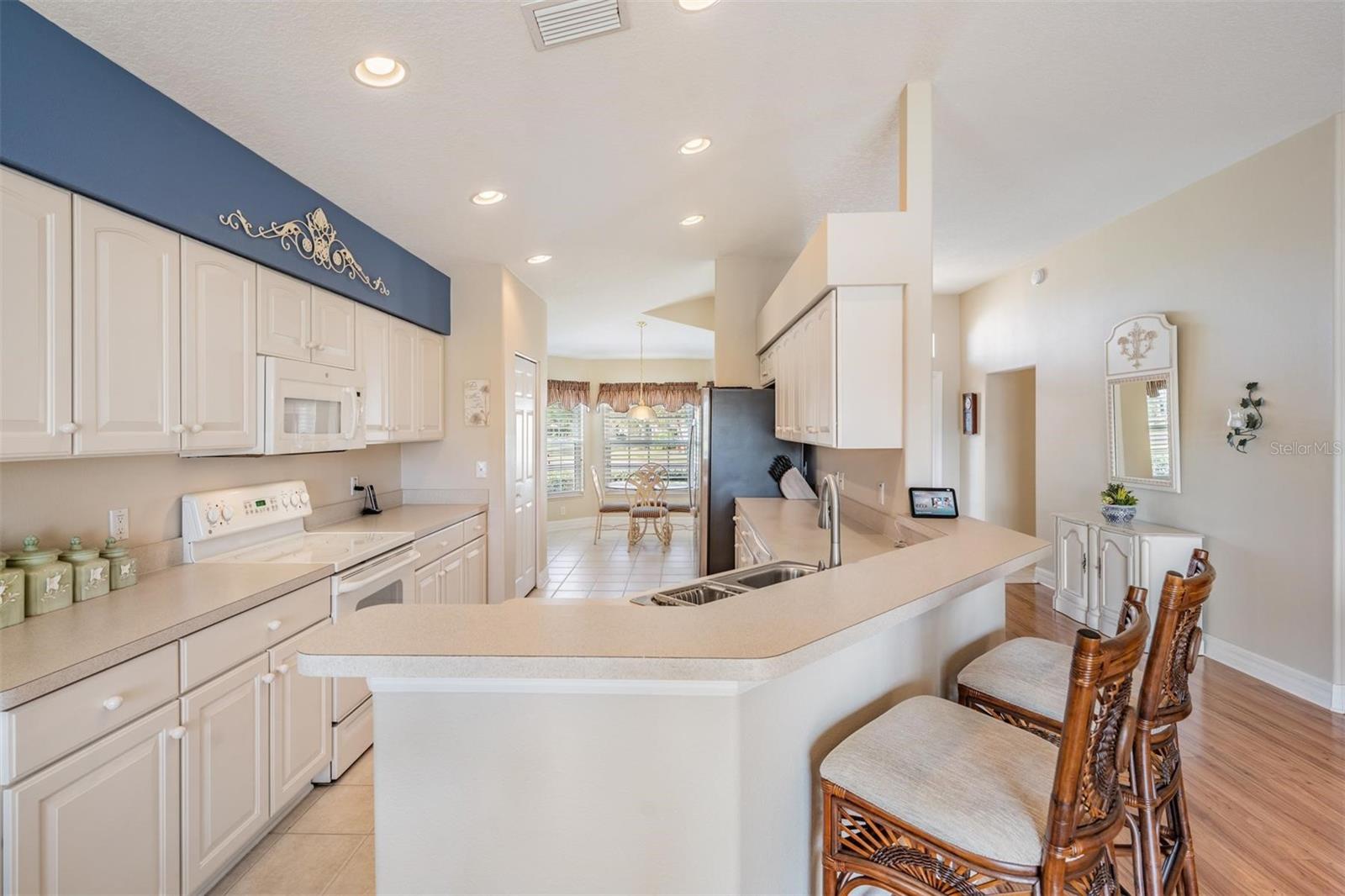 View of breakfast nook
