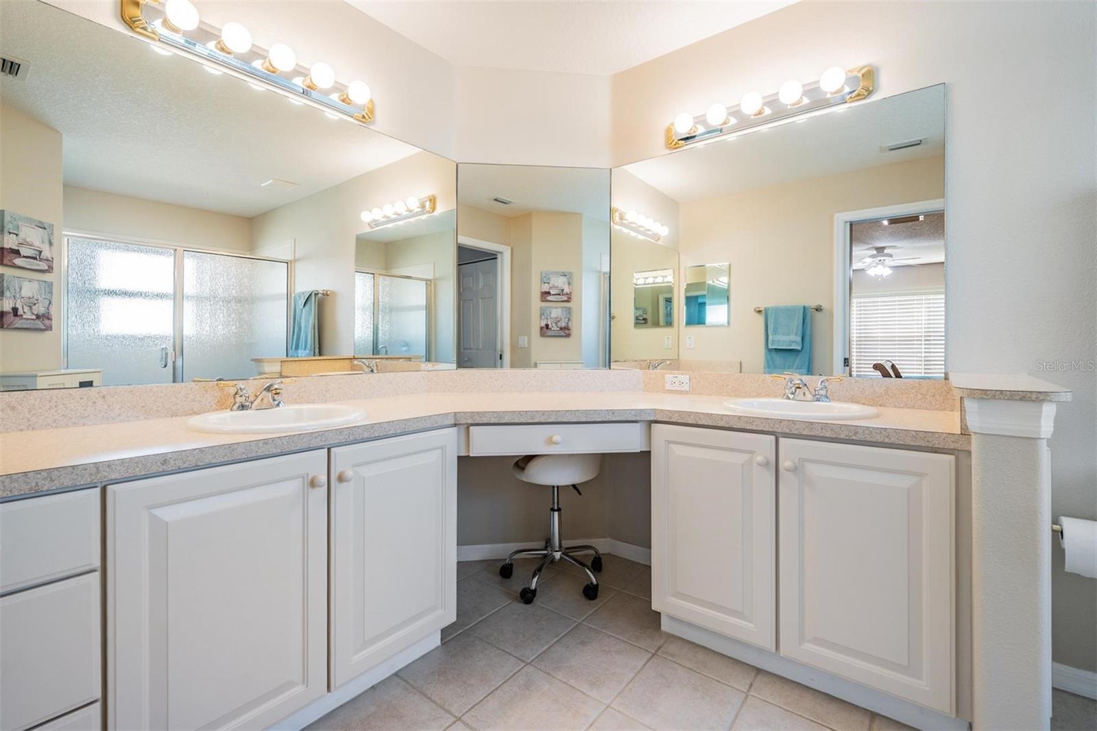 Master bath with plenty of vanity storage