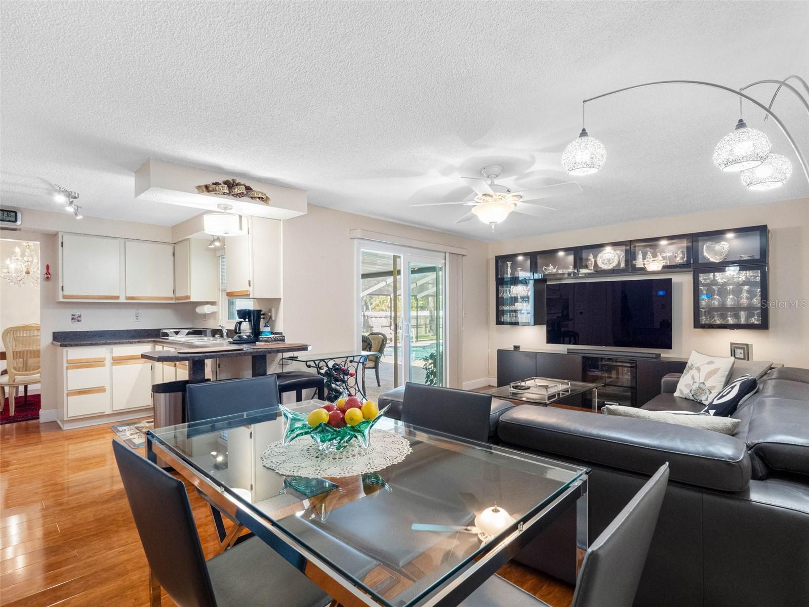 Family Room with Dining Room