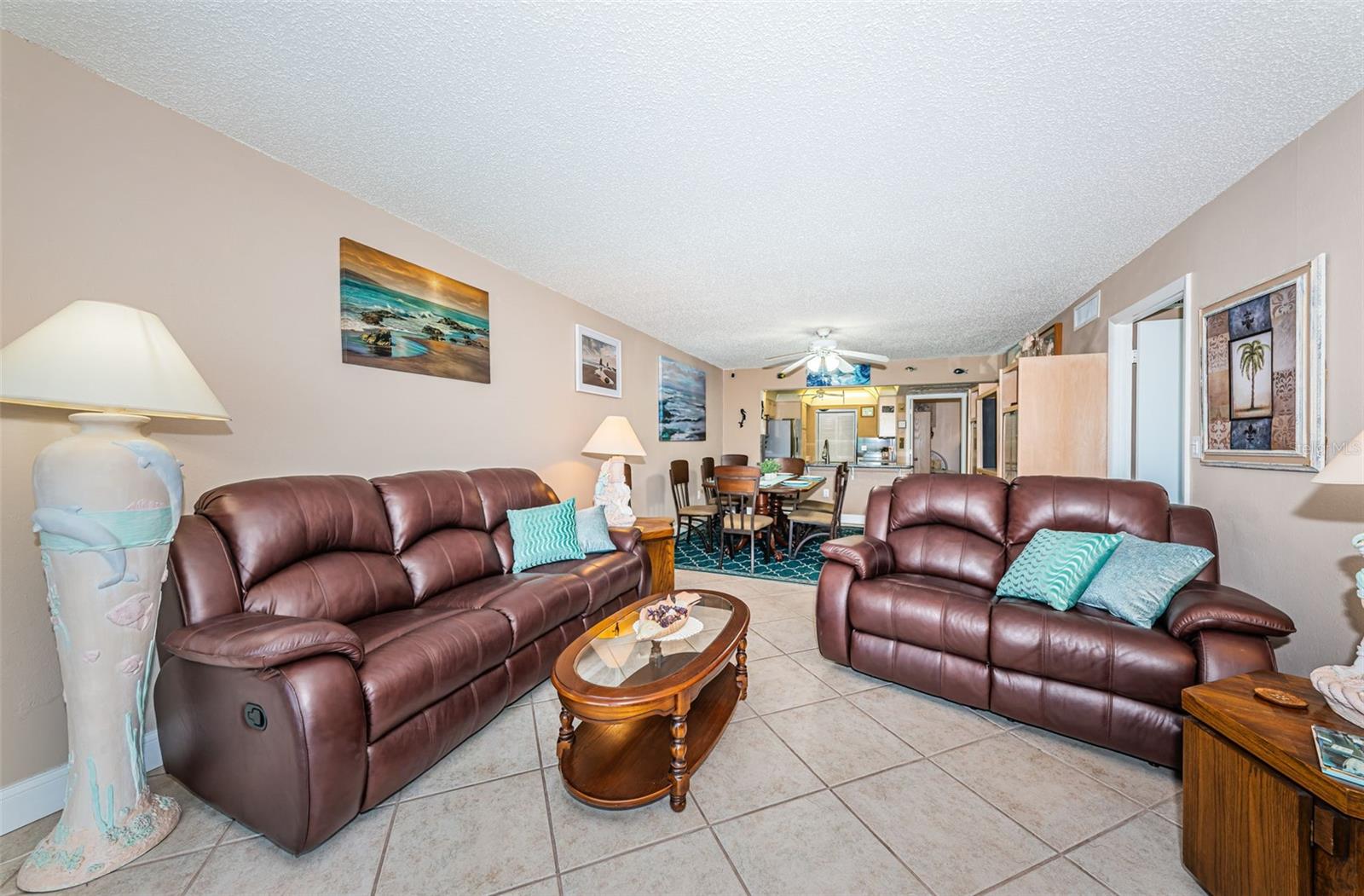 view of the living room from the balcony