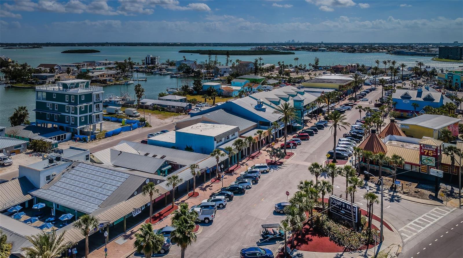 John's Pass with shops and restaurants