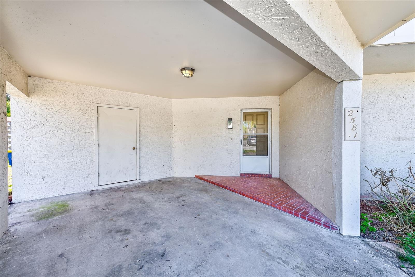 Carport and storage closet