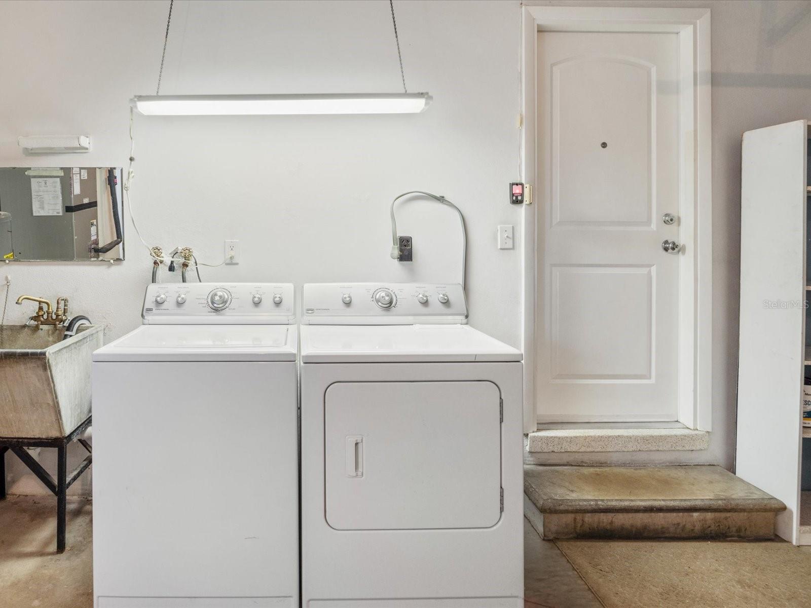 Washer and dryer in garage