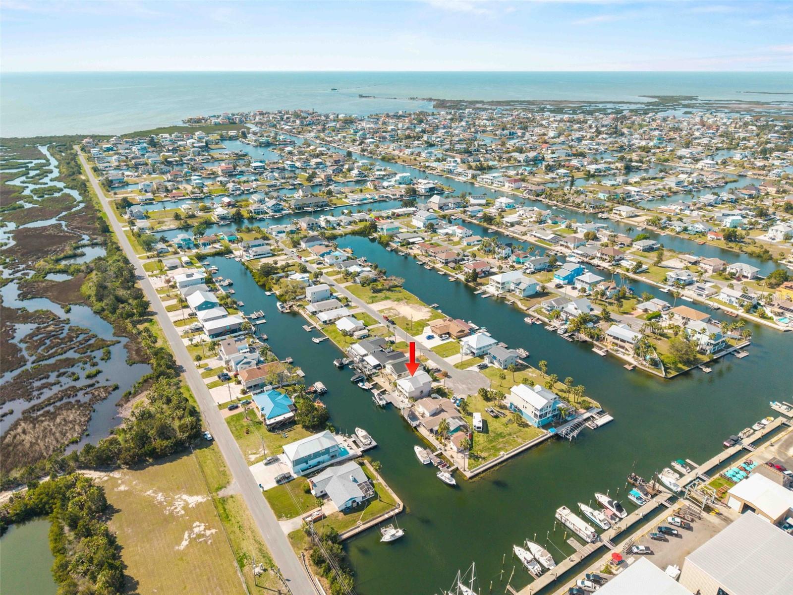 Direct Access to the Gulf but Tucked In
