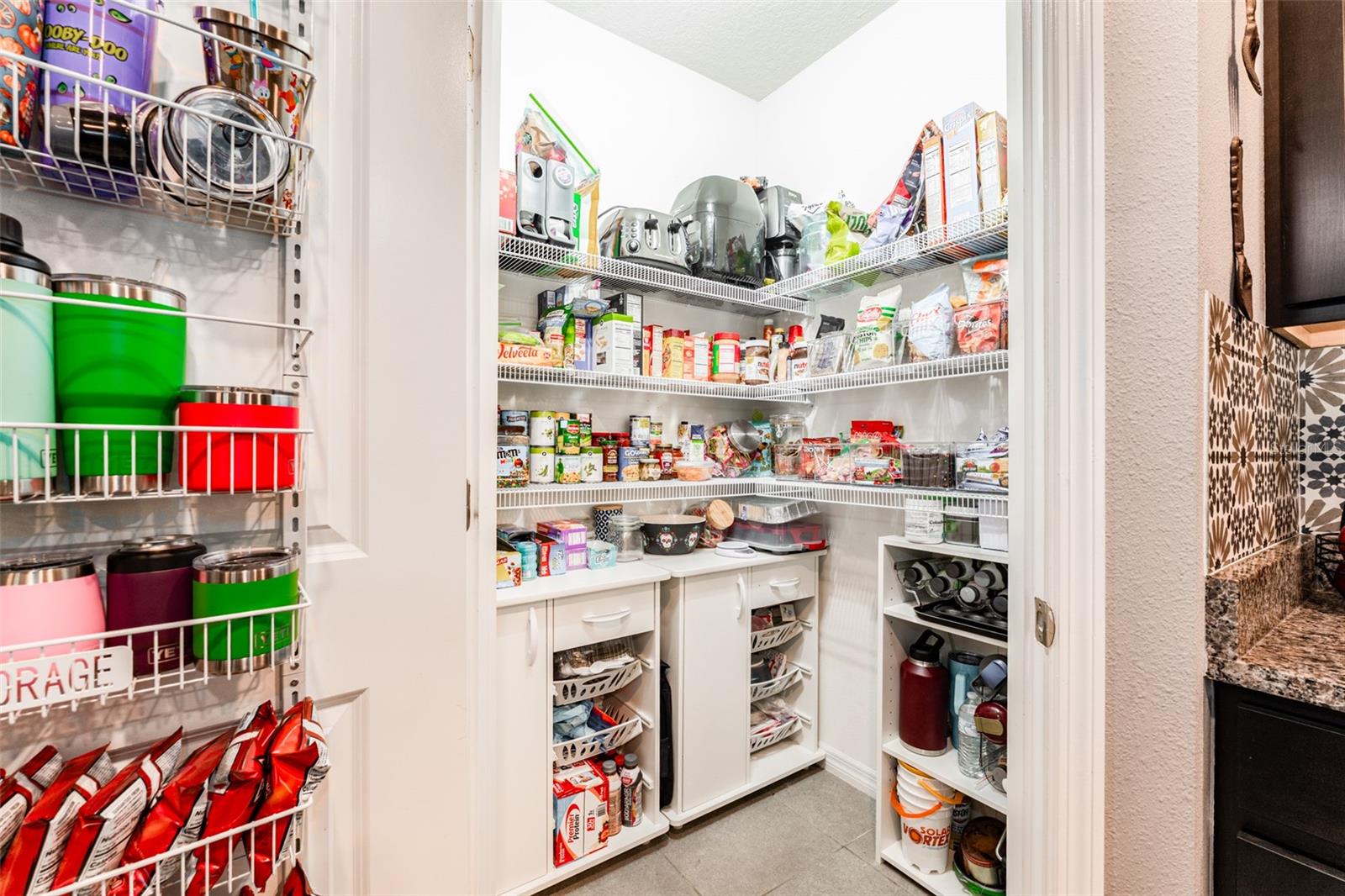Kitchen Walk-in Pantry, cabinets will convey