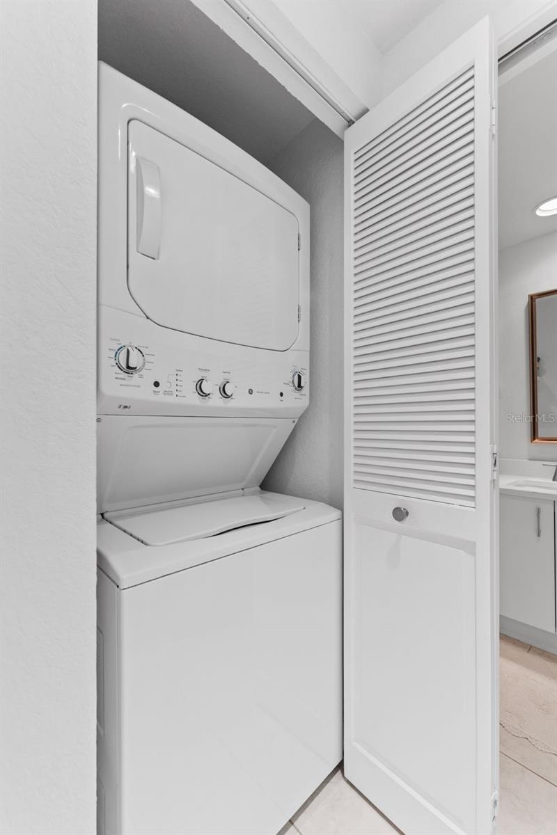 In unit washer and dryer