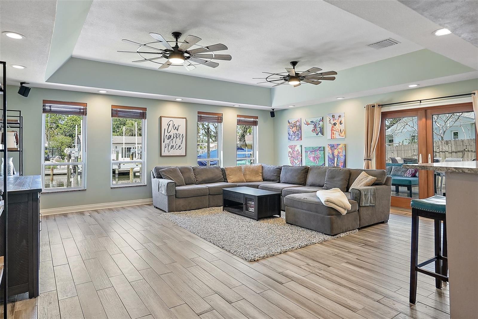 Water Views from the Large Spacious Living Room