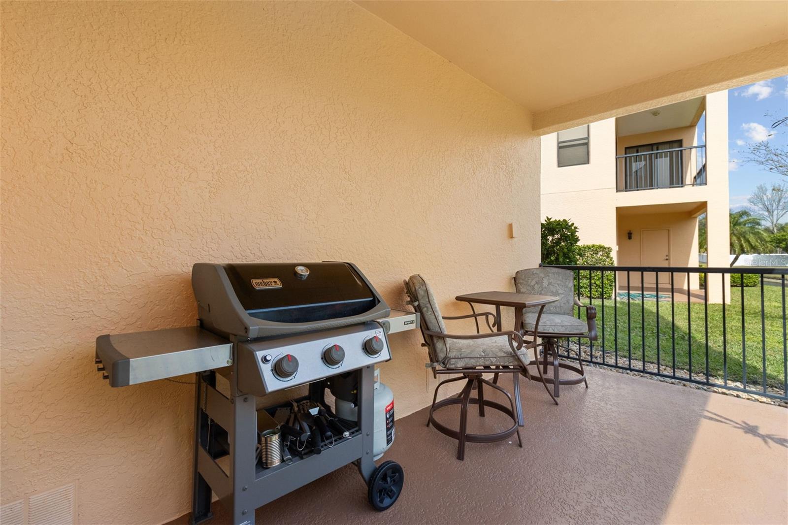Enjoy grilling from your gated patio.