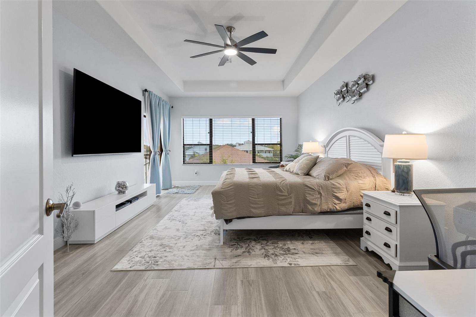 Primary BR on 3rd floor with balcony