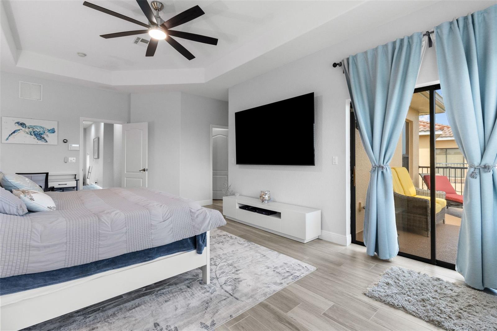 Primary BR on 3rd floor with balcony