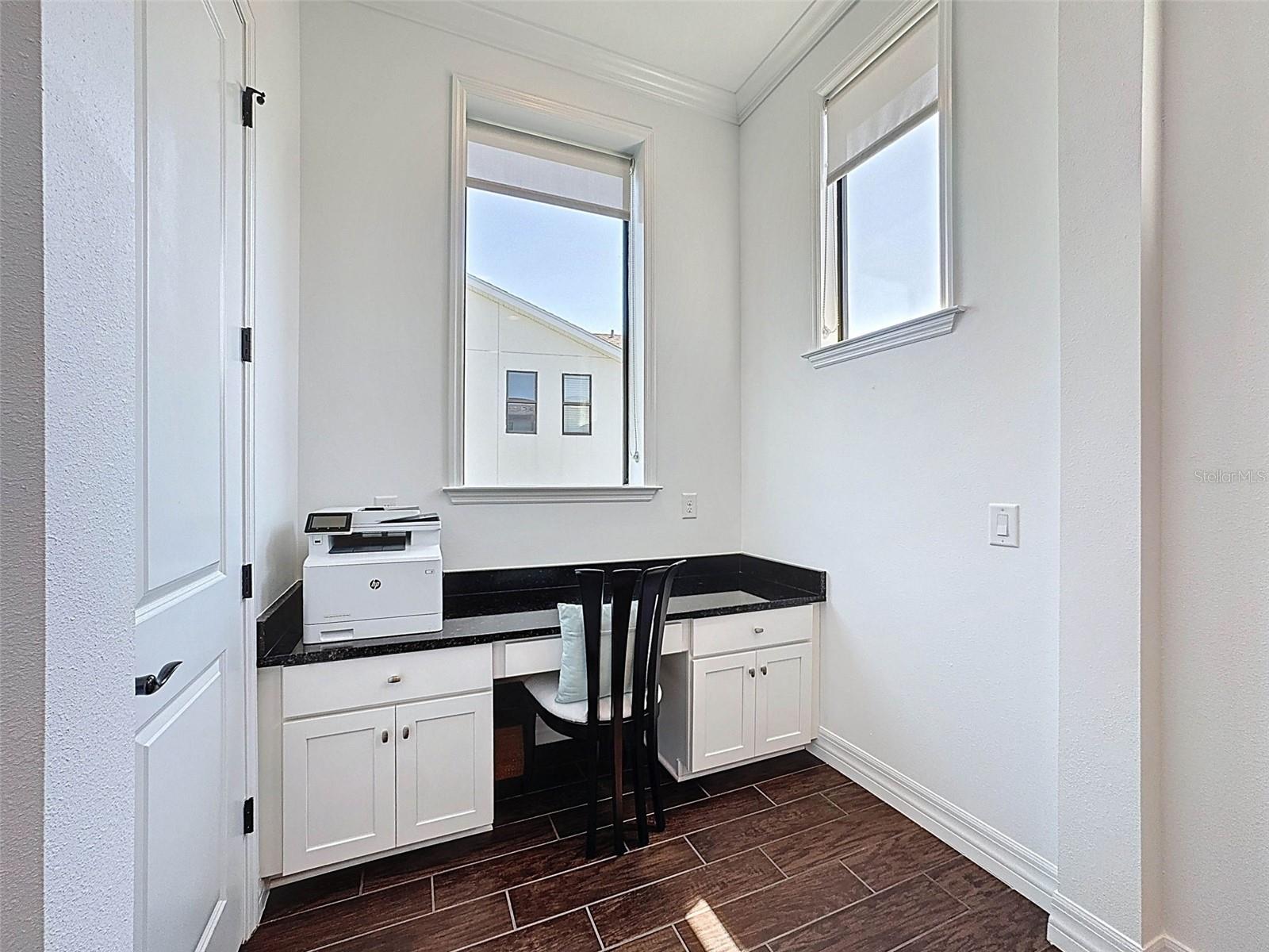 Built-in desk upstairs