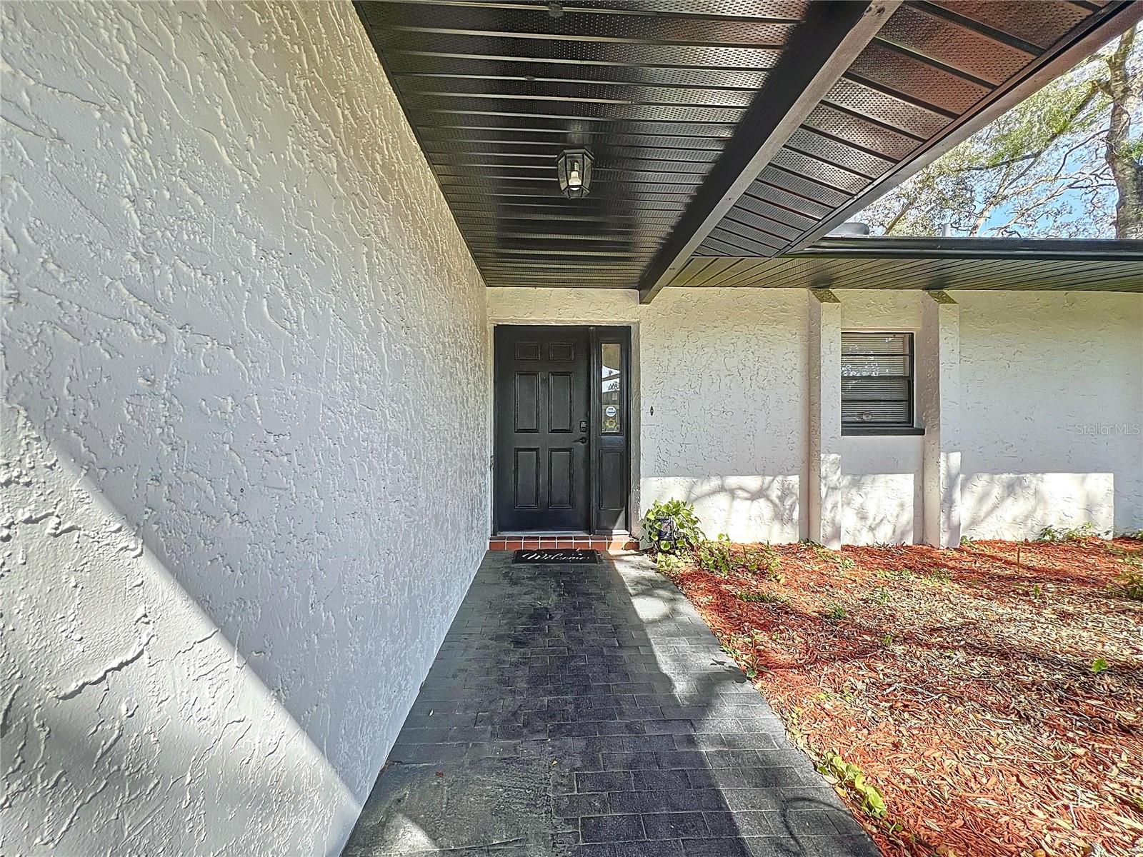 Covered walk to front door