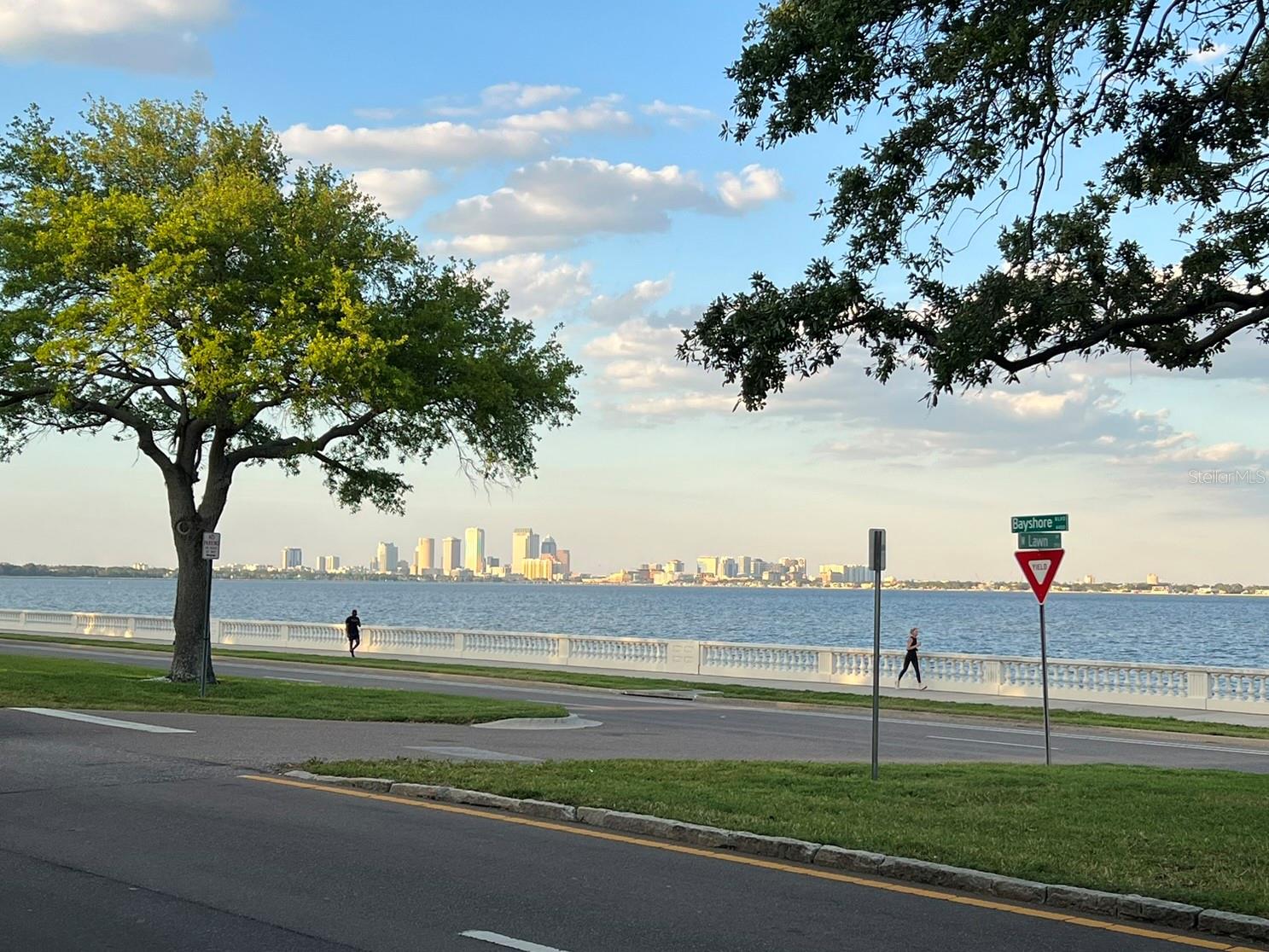 Bayshore Blvd at Lawn Avenue.  Perfect for biking, walking, rollerblading and more.
