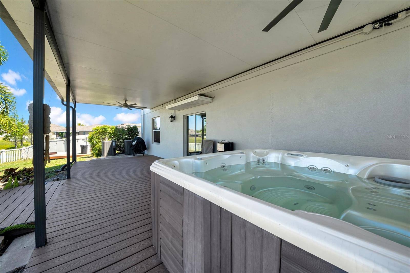 Back Deck with hot tub