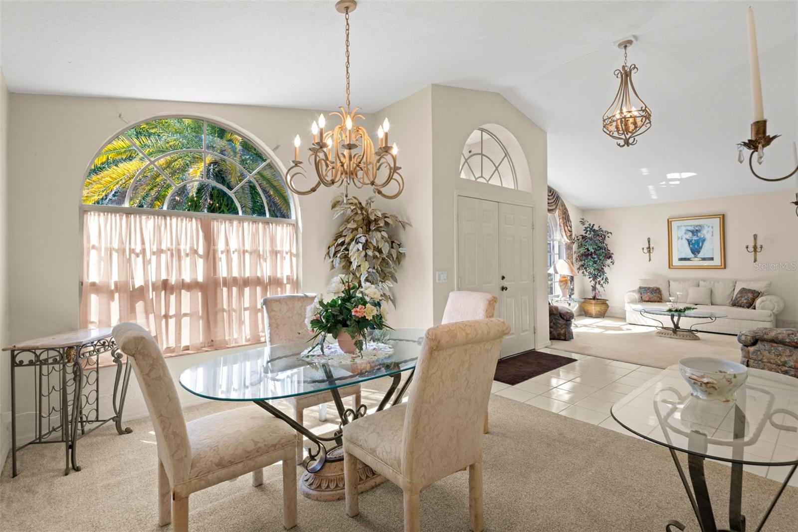 Dining Area and formal living area off entry