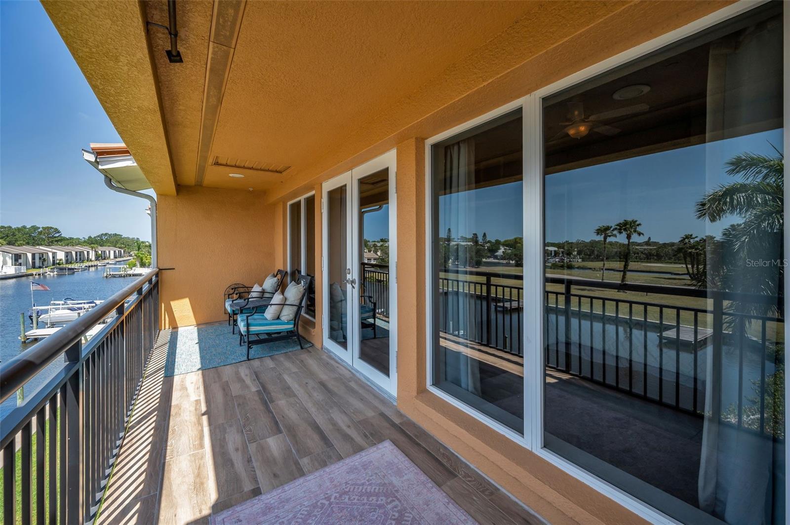 Level 3 BalconyFrench Doors Lead to Primary Suite