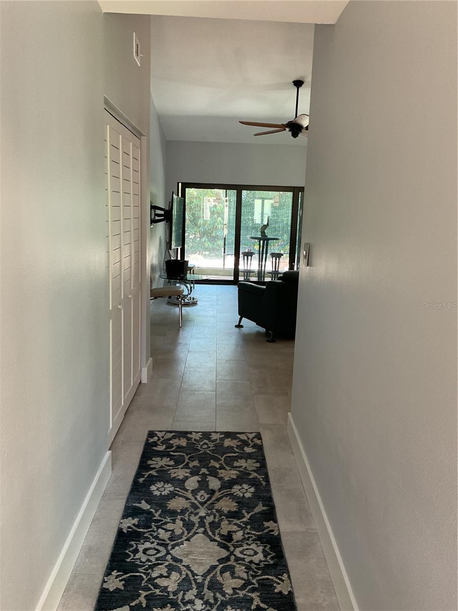 HALLWAY VIEW FROM FRONT DOOR.