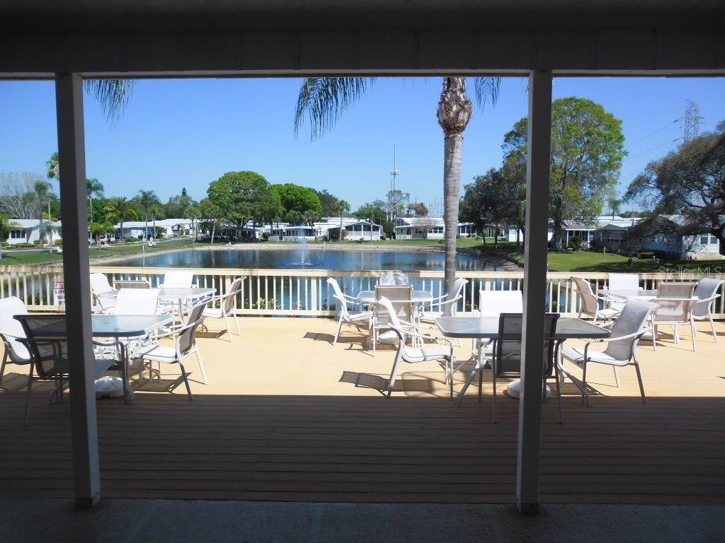 Back deck overlooking the lake
